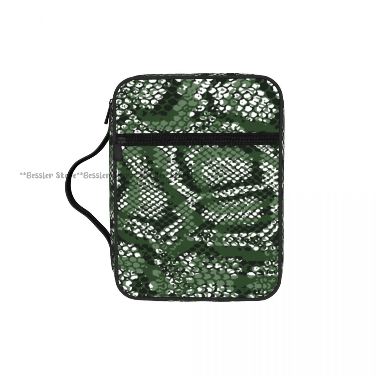 Handbags - Green Snake Skin Pattern Bible Bag