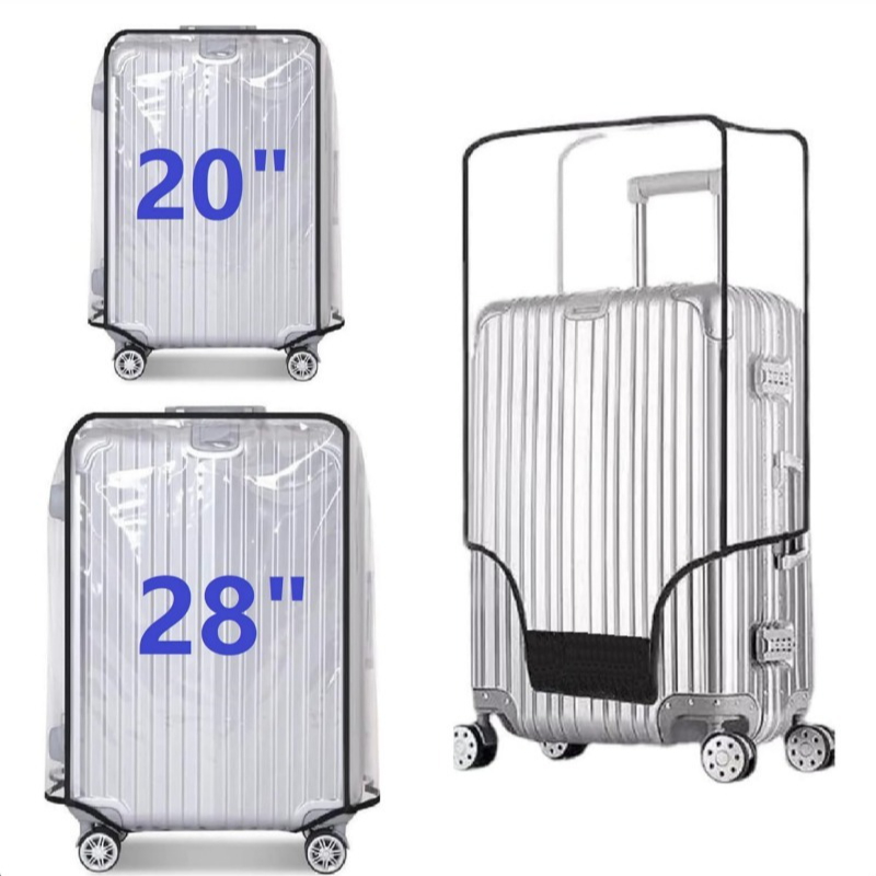 Luggage Protective Cover Transparent - Waterproof Wheeled Suitcase Dust Cover Clear
