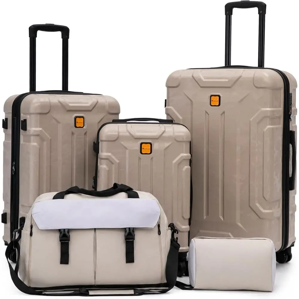 Expandable Hard Shell Luggage Set - 5 Piece Hardshell Luggage Set, 20/24/28