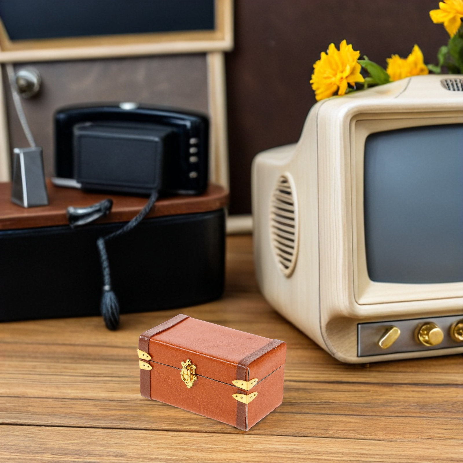 Retro Vintage Trunk Suitcase - Miniature Vintage Travel Trunk Suitcase Retro