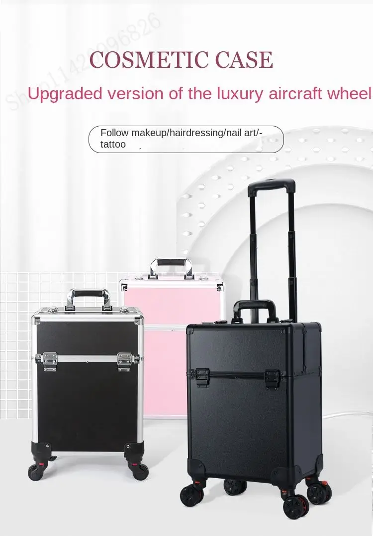 Backpacks - Large-capacity Professional Make-up Case Trolley Luggage