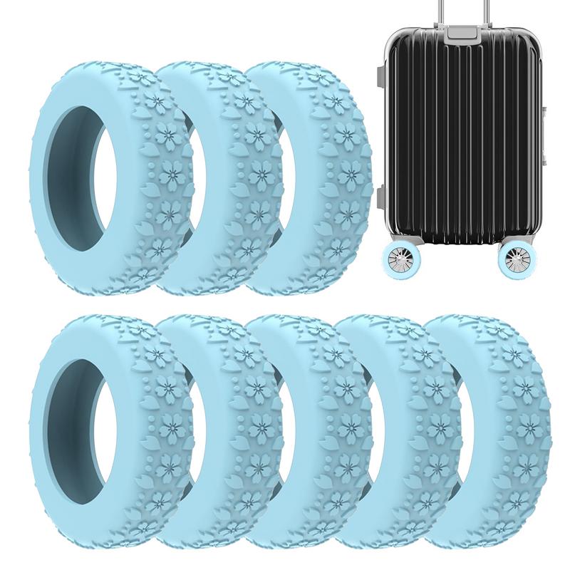 Waterproof Suitcase Cover Protector - Luggage Wheel Covers 8X Silicone Waterproof