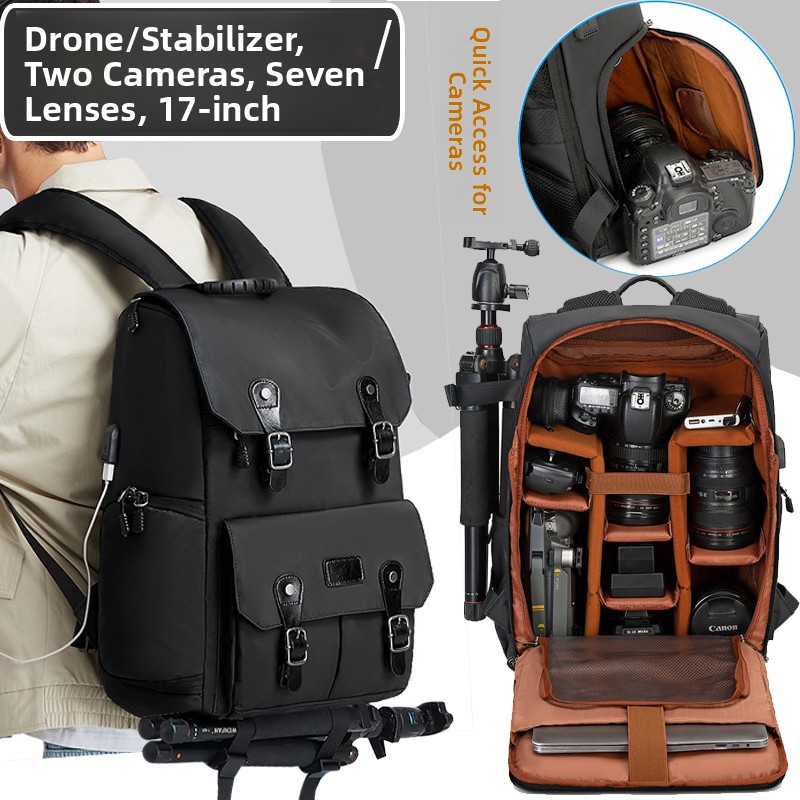 Backpacks - Professional DSLR Camera Bag Backpack Large