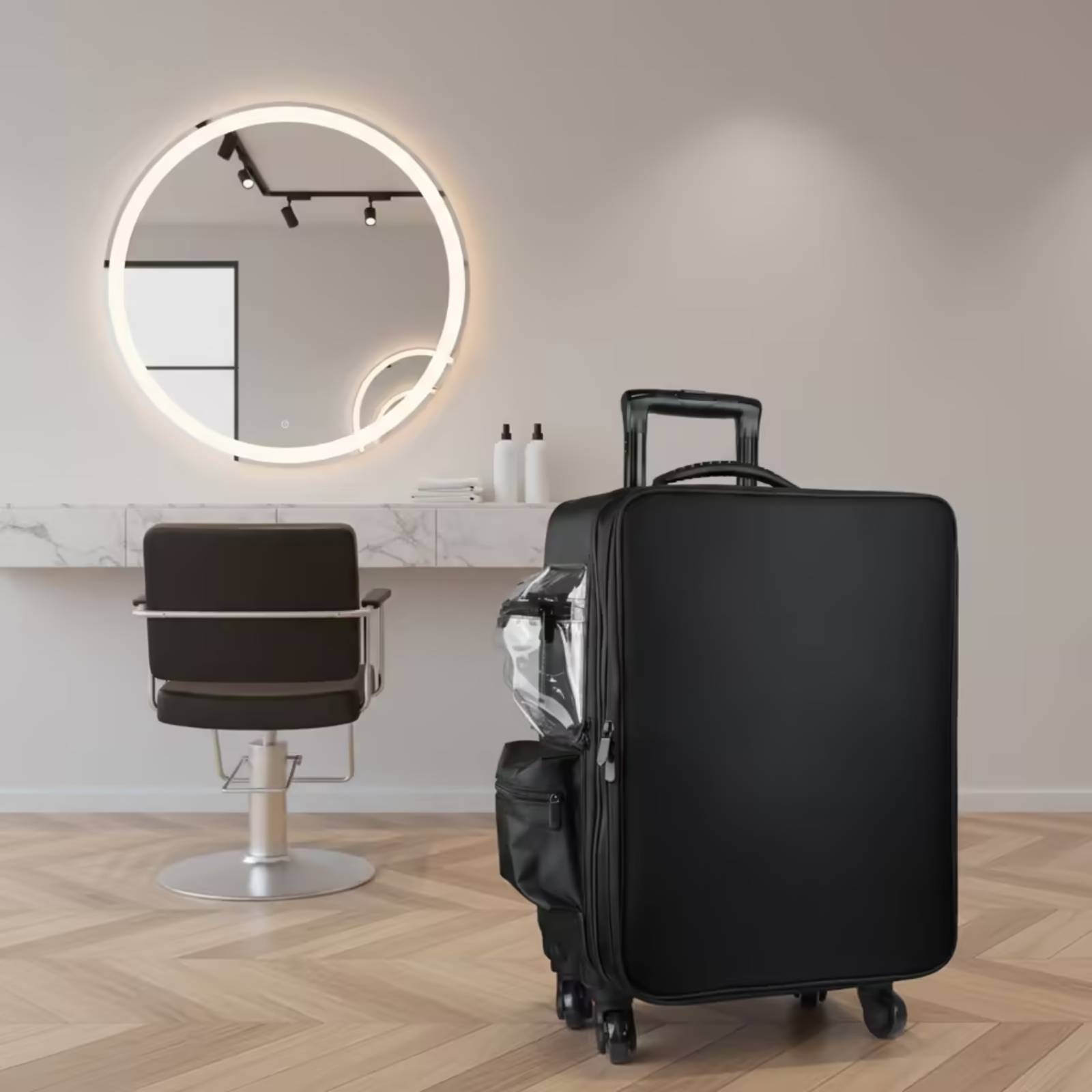 Backpacks - Makeup Case with Rotating Wheels Wheeled