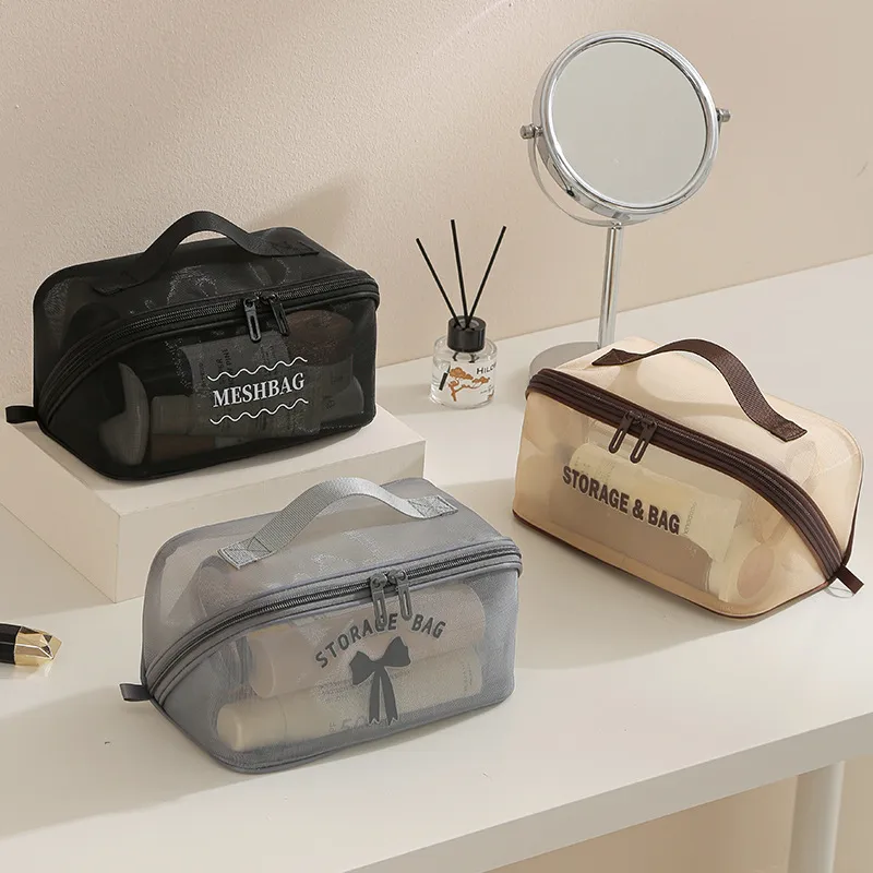 Cosmetic Bags - Large Capacity Cosmetic Bag Mesh Breathable