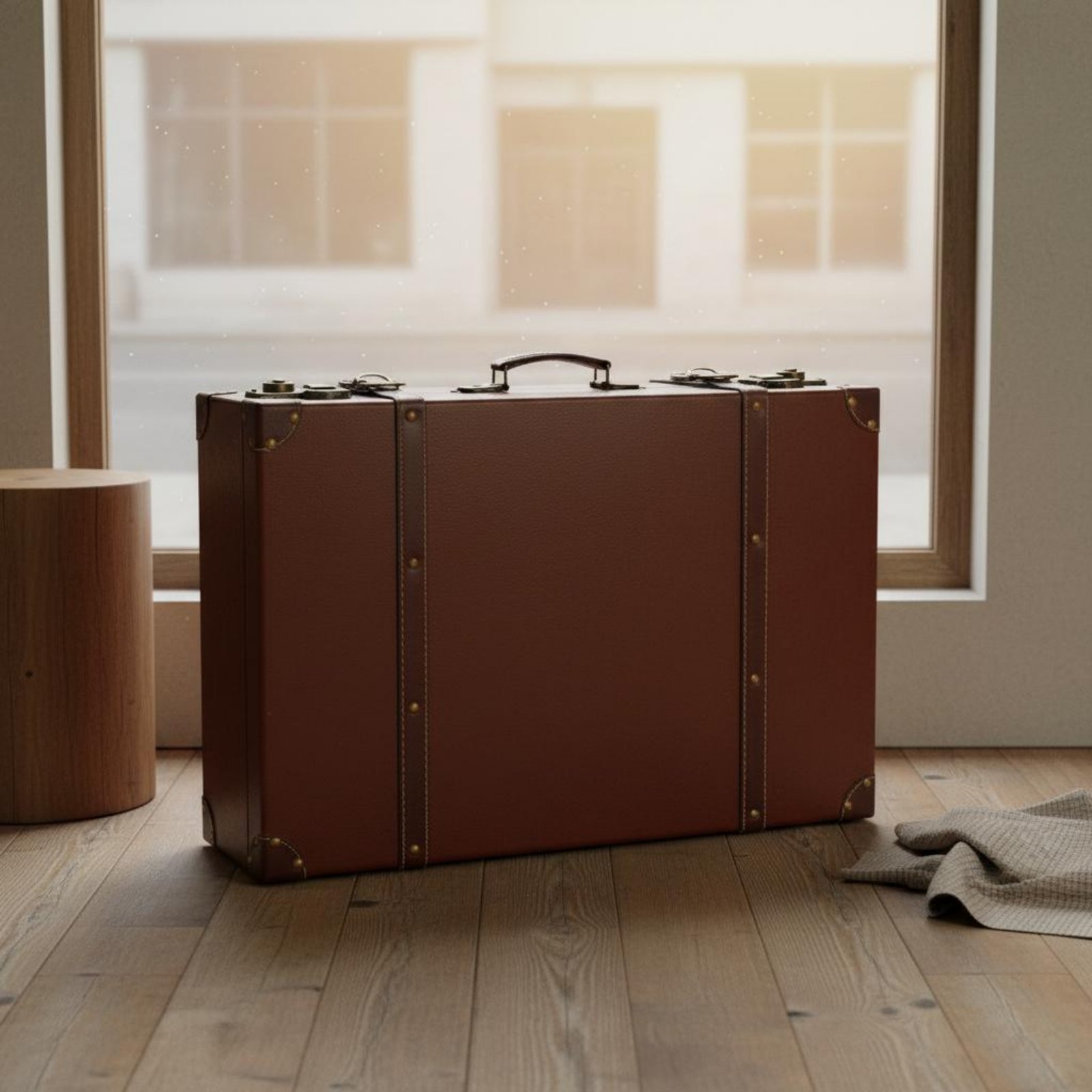 Retro Vintage Trunk Suitcase - 3 Pieces Vintage Suitcase Set Photo