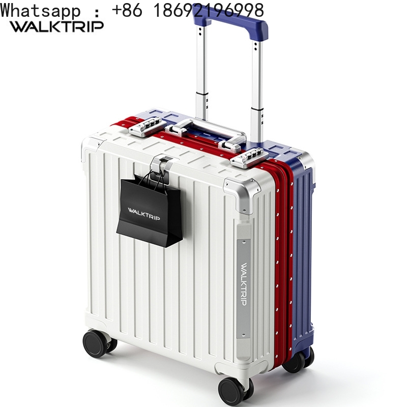 Aluminum Frame Carry On Luggage - 18inch Suitcase Carry-ons Boarding Rolling Luggage