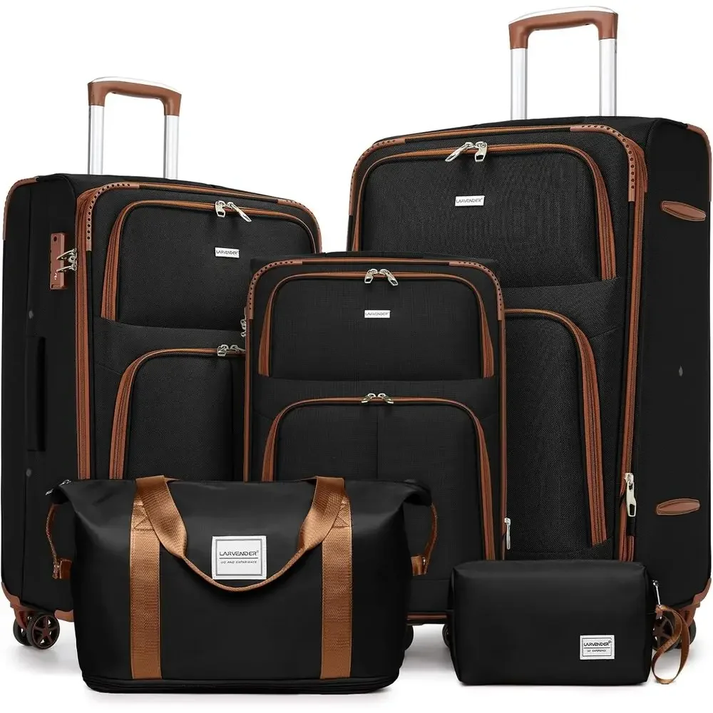 5-Piece Expandable Suitcase Se - Expandable Hard Shell Luggage Set review and price