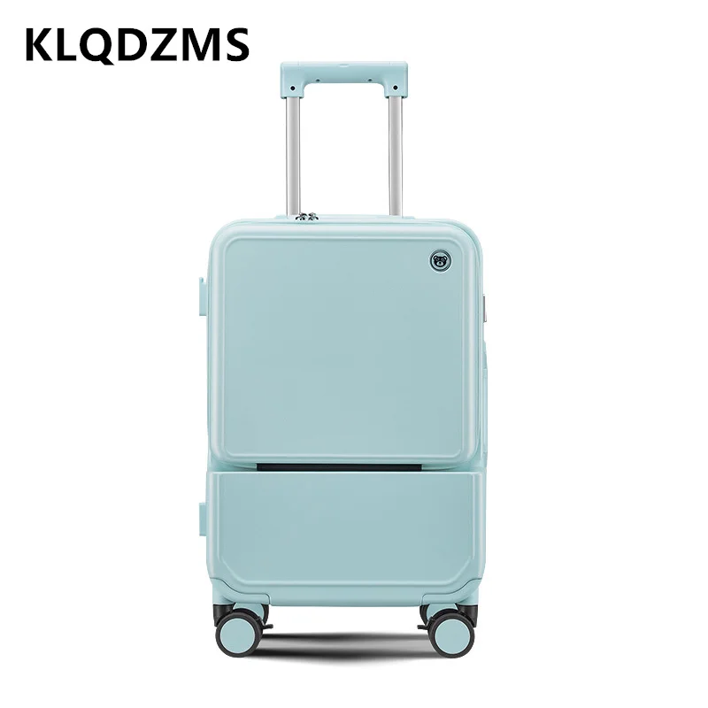 KLQDZMS Aluminum Frame Suitcas - Front Opening Laptop Luggage 24 Inch review and price