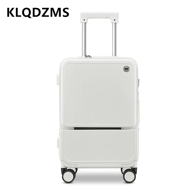 KLQDZMS Aluminum Frame Suitcas - Front Opening Laptop Luggage 24 Inch review and price