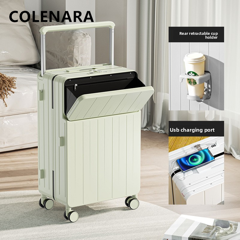 COLENARA Multifunctional Suitc - Front Opening Laptop Luggage 24 Inch review and price