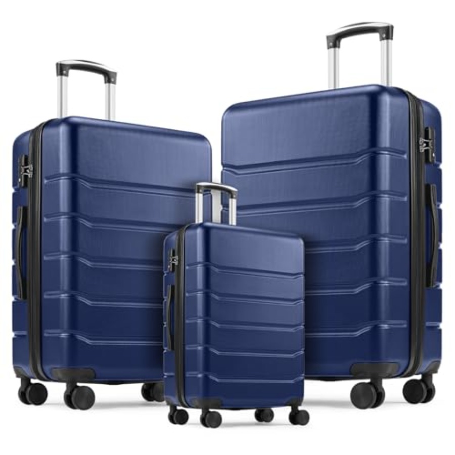 3 Pieces Luggage Set for Trave - Expandable Hard Shell Luggage Set review and price