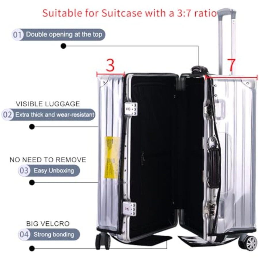 Veki Clear Suitcase Cover PVC  - Luggage Protective Cover Transparent review and price