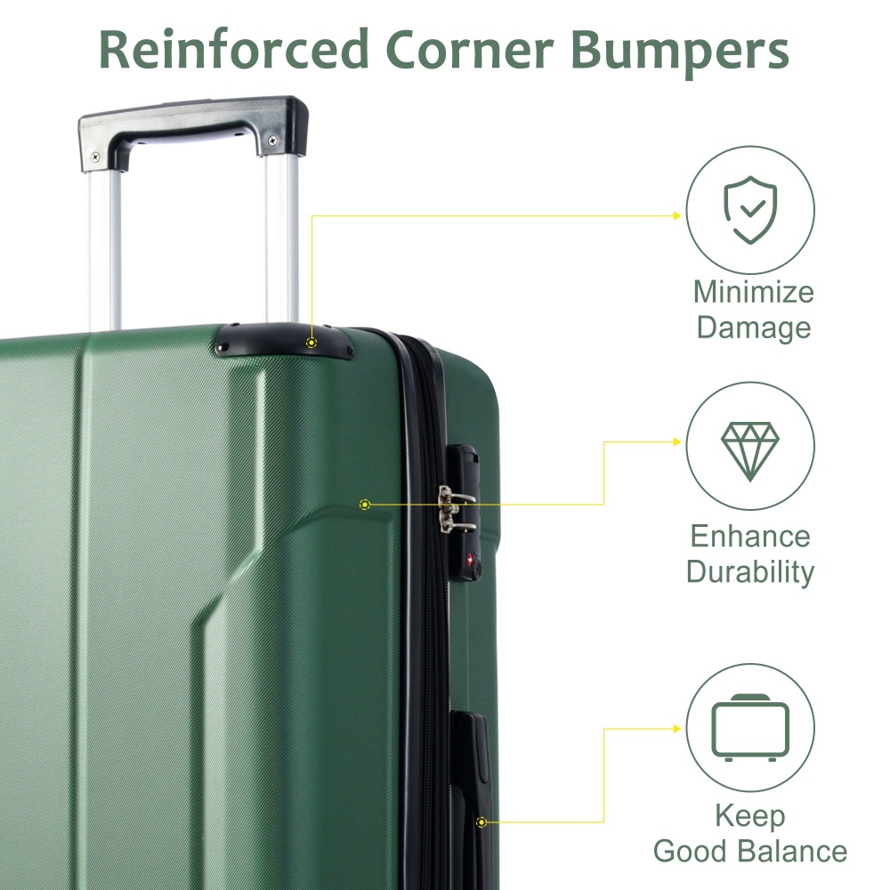 2 Piece Expandable Hardshell A - Expandable Hard Shell Luggage Set review and price