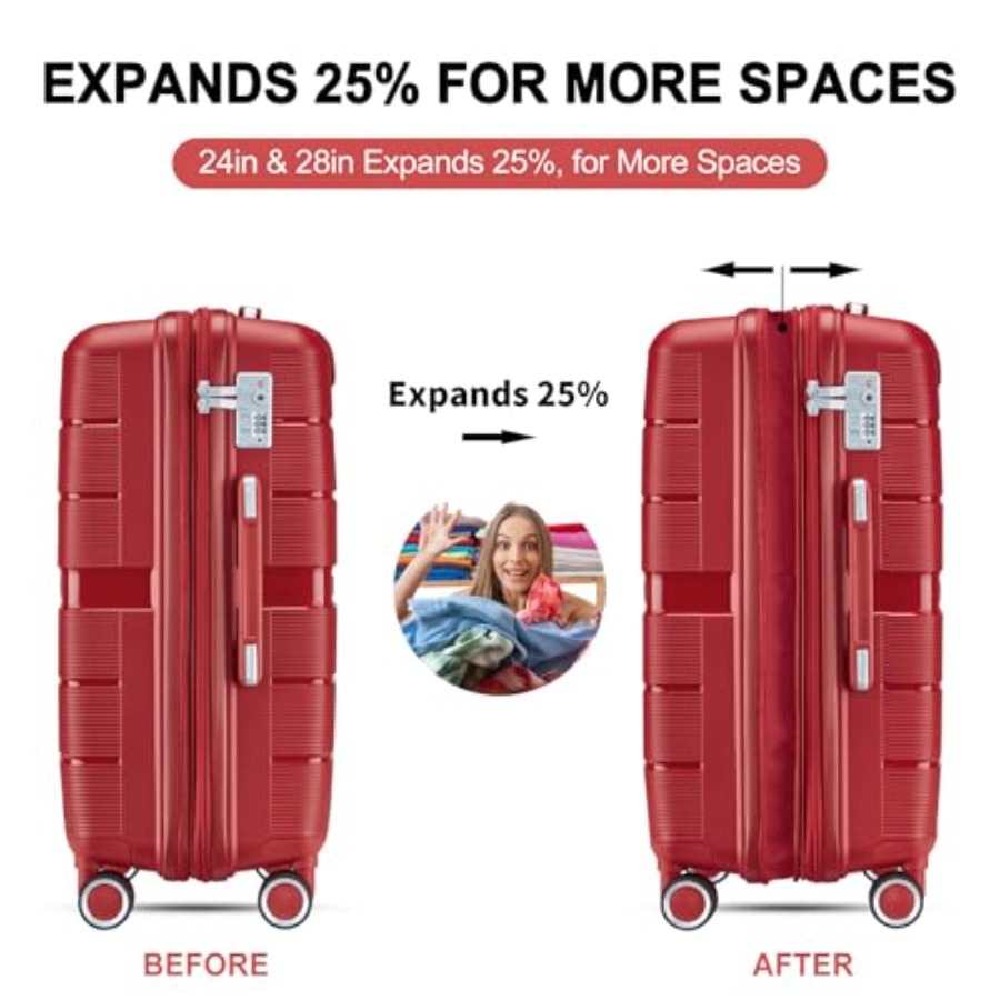 Luggage Sets 4 Pcs Expandable  - Expandable Hard Shell Luggage Set review and price