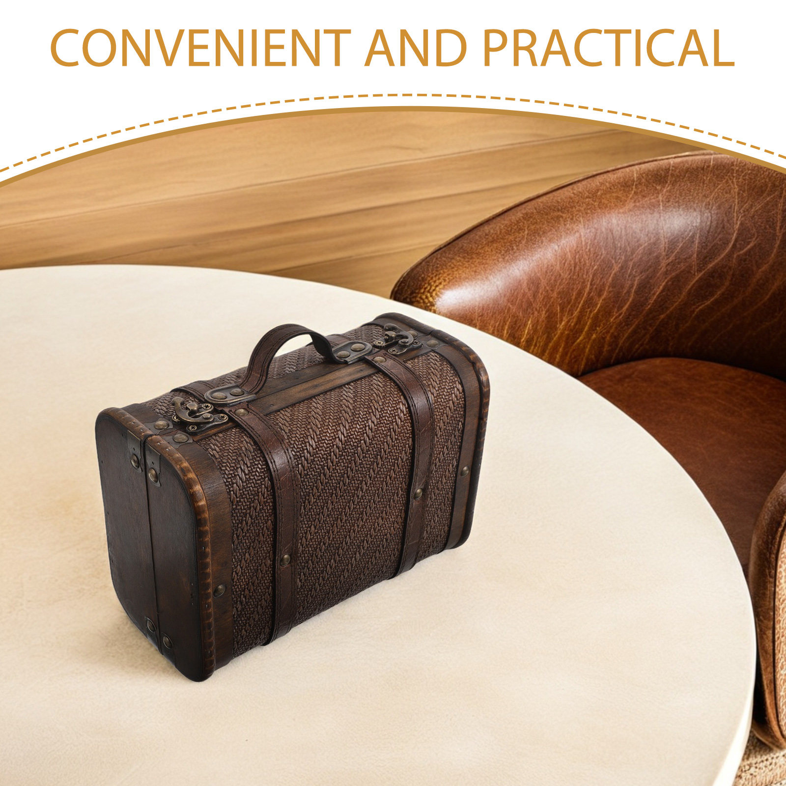 Wooden Vintage Suitcase Decora - Retro Vintage Trunk Suitcase review and price