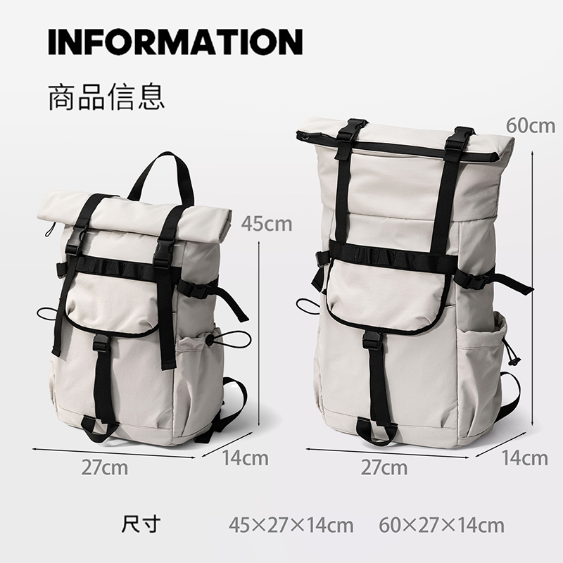 New Men's roll mouth expandabl - Foldable Rolling Luggage Bag review and price