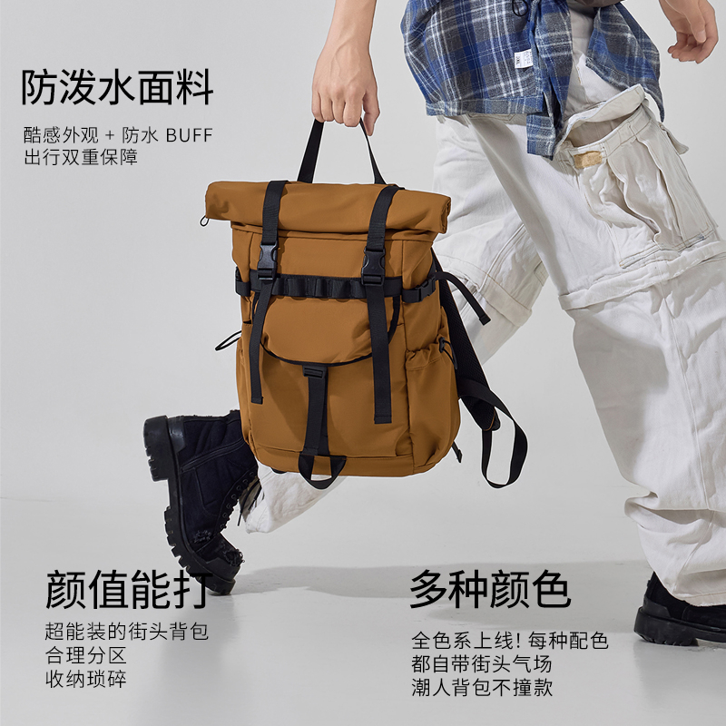 New Men's roll mouth expandabl - Foldable Rolling Luggage Bag review and price