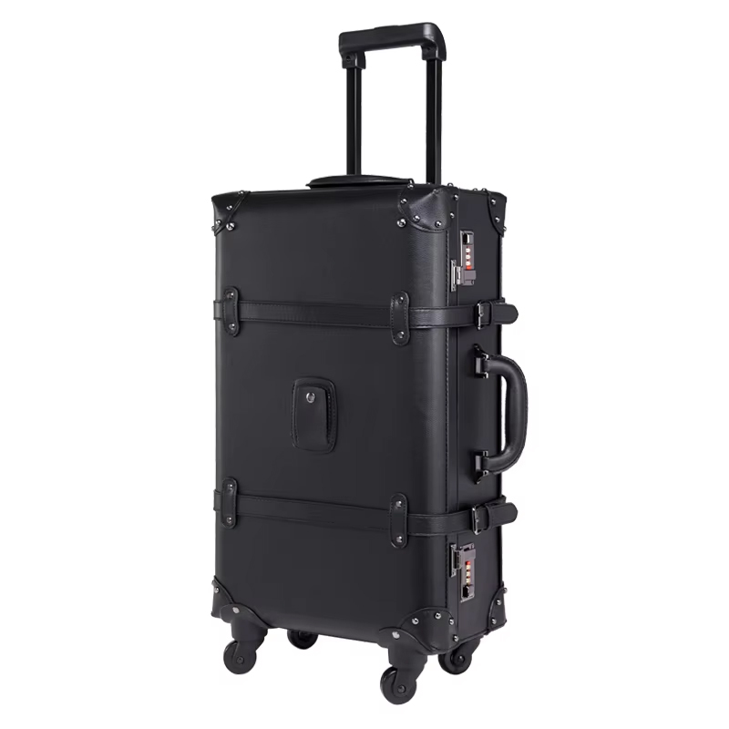 New Retro Rolling Luggage Spin - Retro Vintage Trunk Suitcase review and price