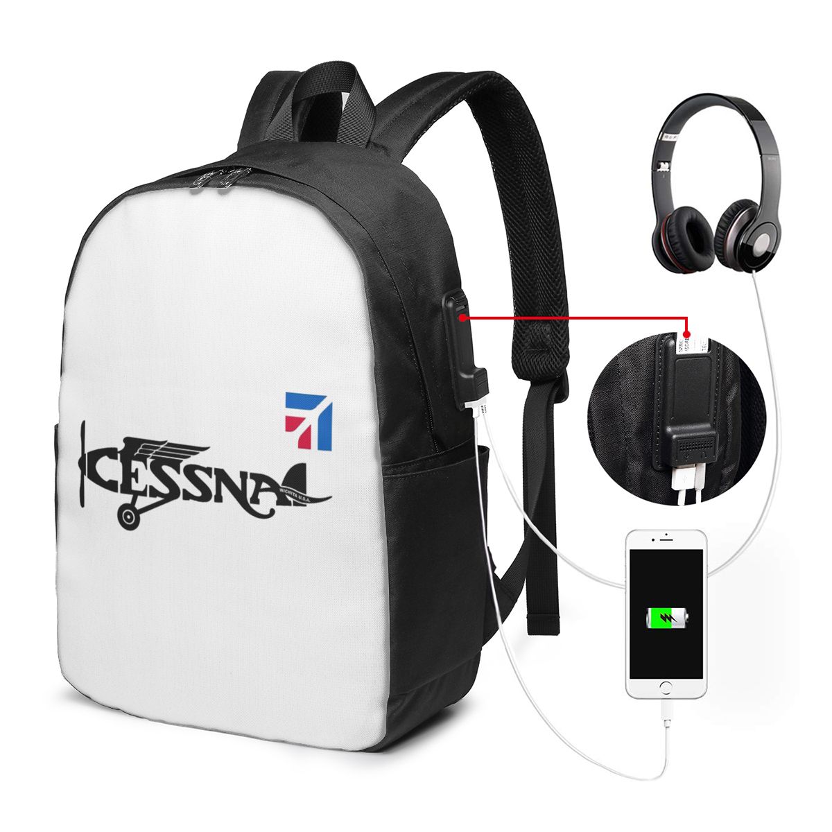 Cessna Logo Backpack Travel No - Travel Bags review and price