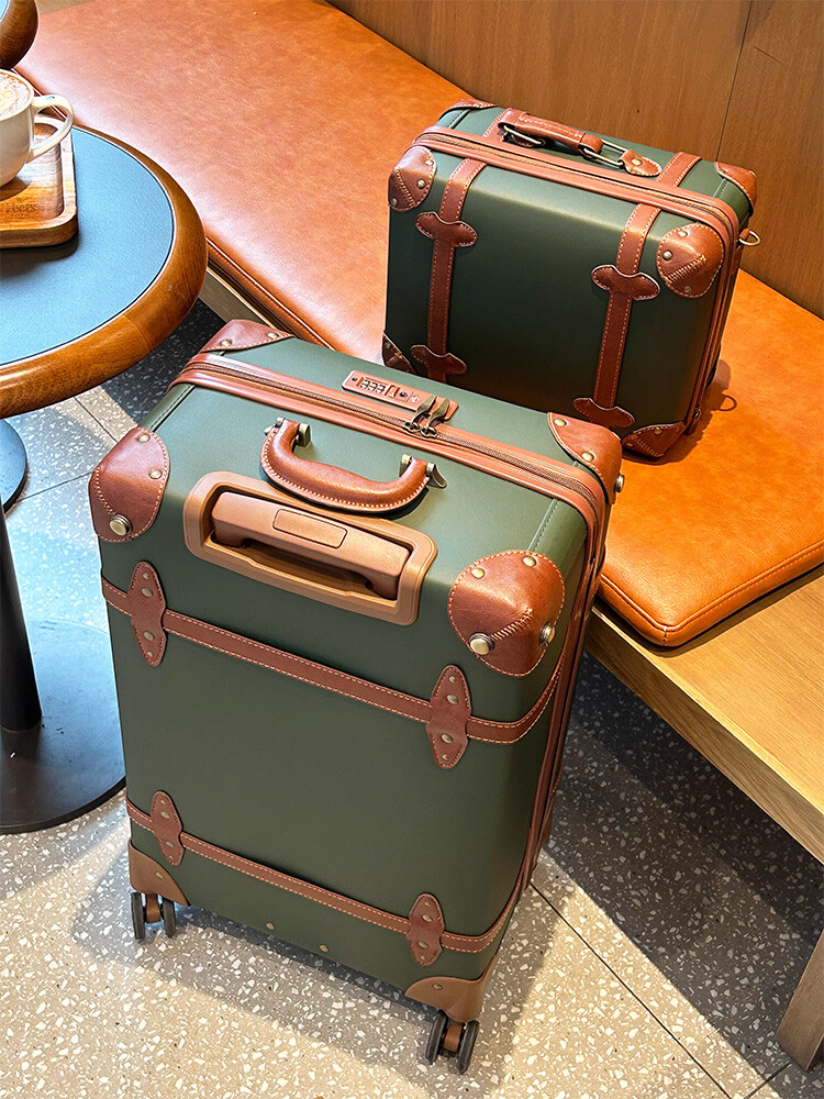 Vintage PU Leather Suitcase fo - Retro Vintage Trunk Suitcase review and price