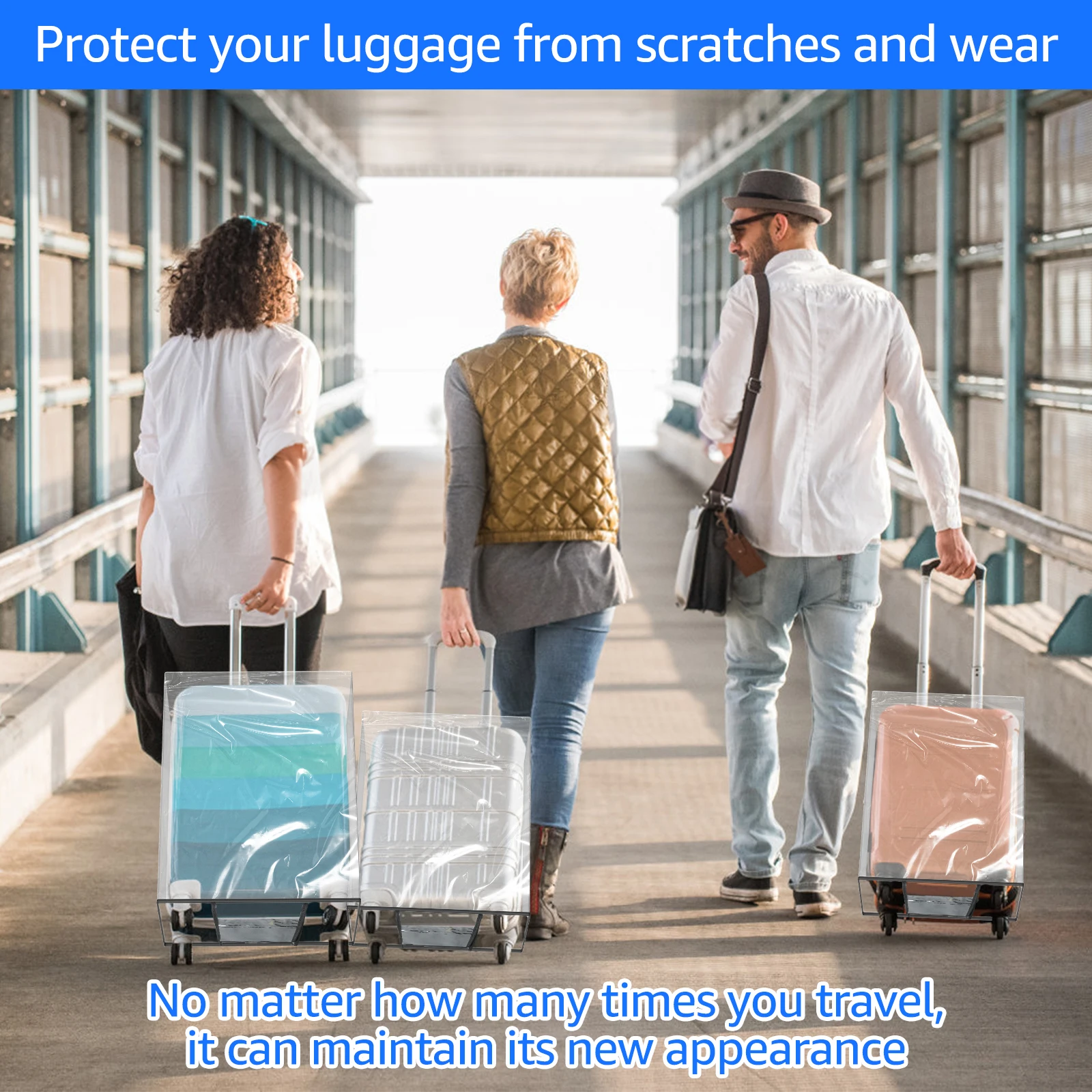 3Pcs Transparent PVC Luggage P - Luggage Protective Cover Transparent review and price