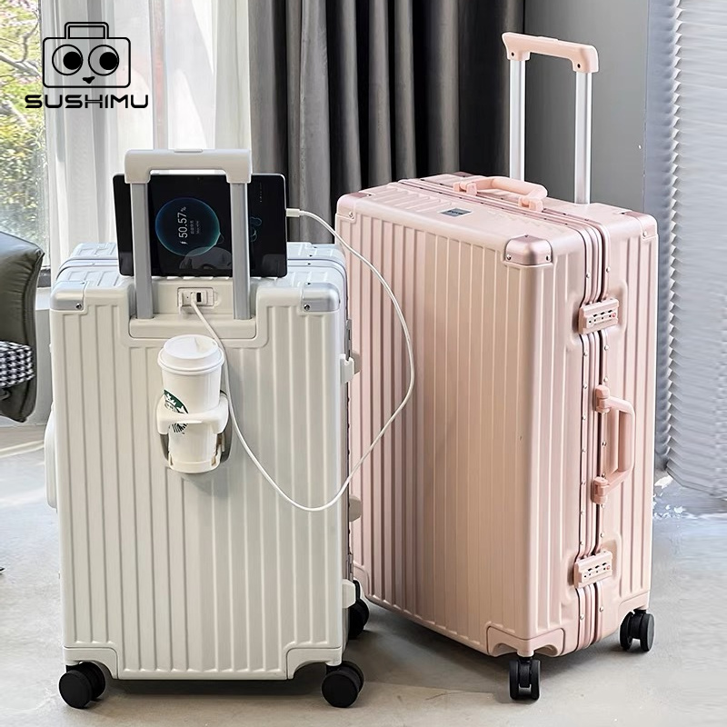 SUSHIMU Carry On Luggage with  - Spinner Wheel Rolling Suitcase 20 Inch review and price