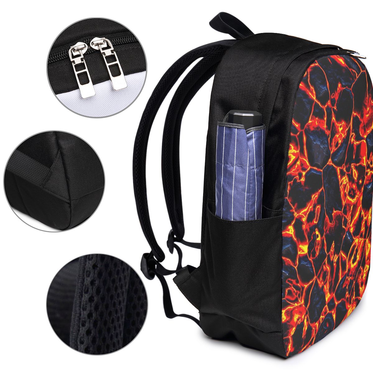 Magma Volcano Lava Fire Backpa - Backpacks review and price