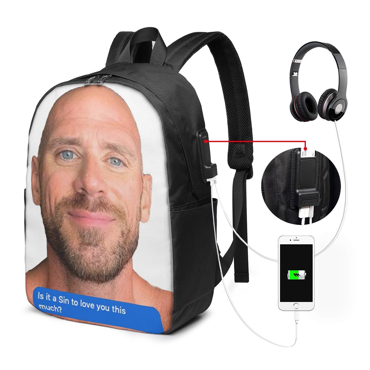 Johnny Sins Flirty Text Bubble - Handbags review and price