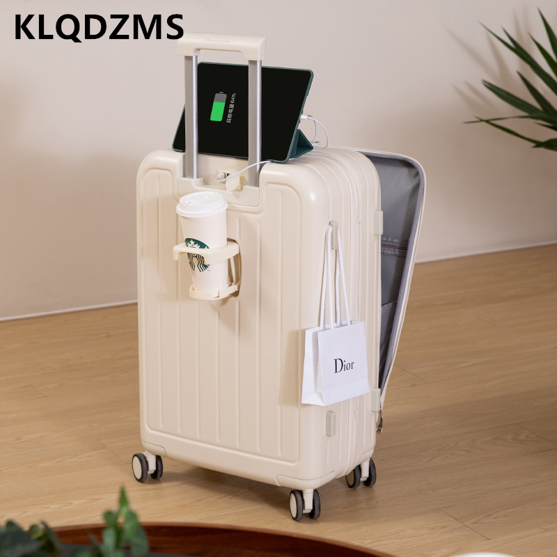 KLQDZMS Multifunctional Suitca - Front Opening Laptop Luggage 24 Inch review and price
