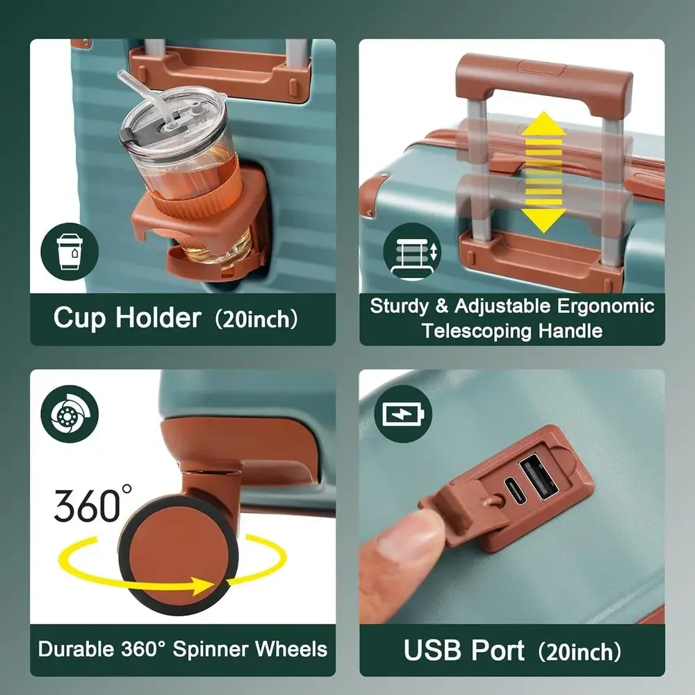 5-Piece Expandable Hardshell S - Expandable Hard Shell Luggage Set review and price