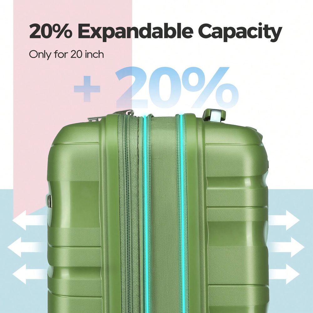 3Piece Hardshell Luggage Set,  - Expandable Hard Shell Luggage Set review and price
