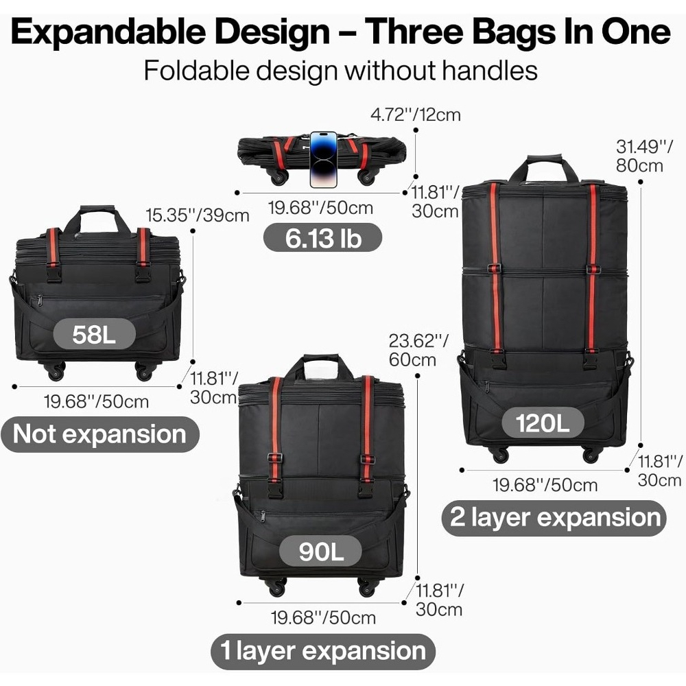 Expandable Foldable Rolling Lu - Foldable Rolling Luggage Bag review and price