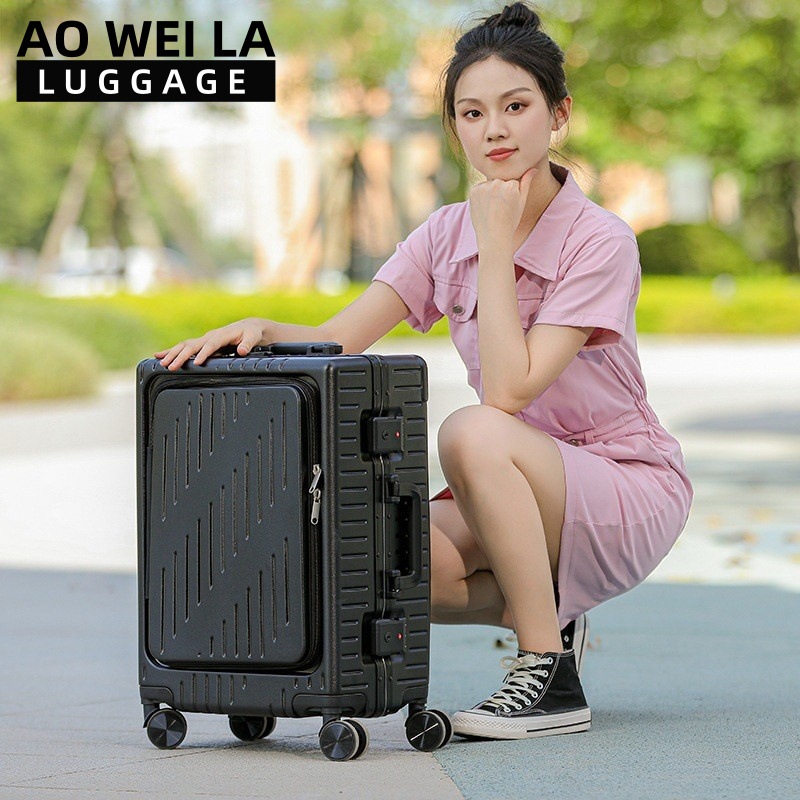 Front Opening Business Luggage - Aluminum Frame Carry On Luggage review and price