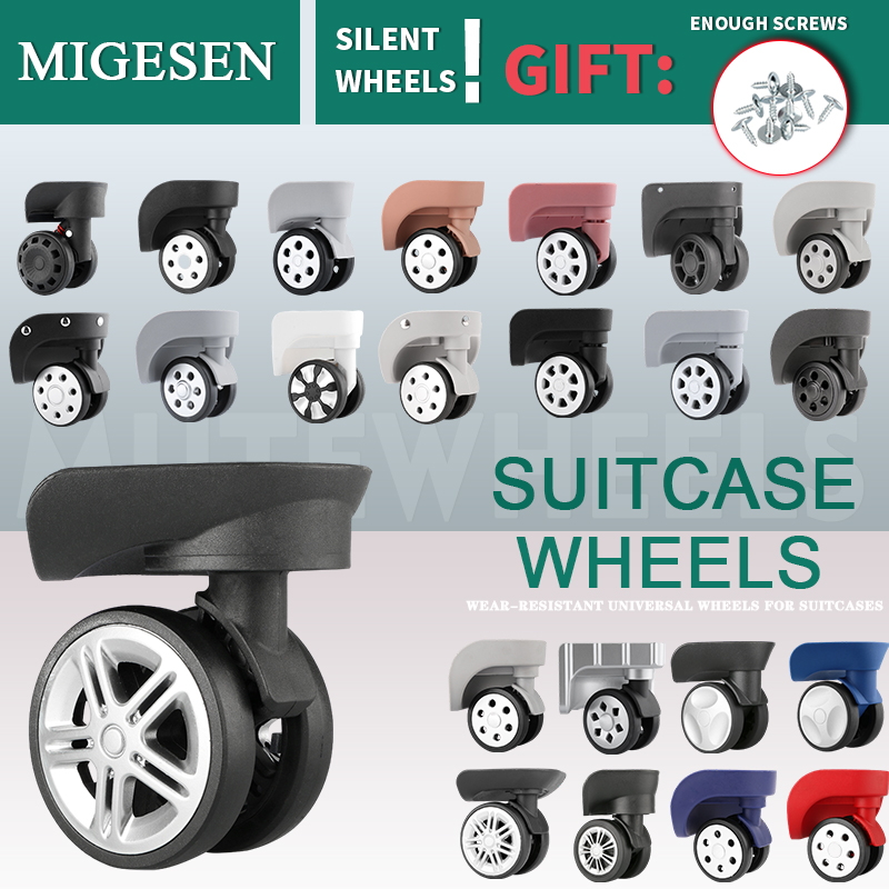 1 Pair of Universal Luggage Wh - Silent Replacement Luggage Wheels review and price
