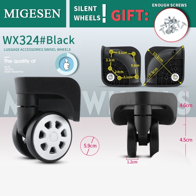1 Pair of Universal Luggage Wh - Silent Replacement Luggage Wheels review and price
