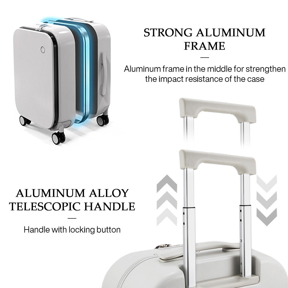 Mixi Patent Design Aluminum Fr - Aluminum Frame Carry On Luggage review and price