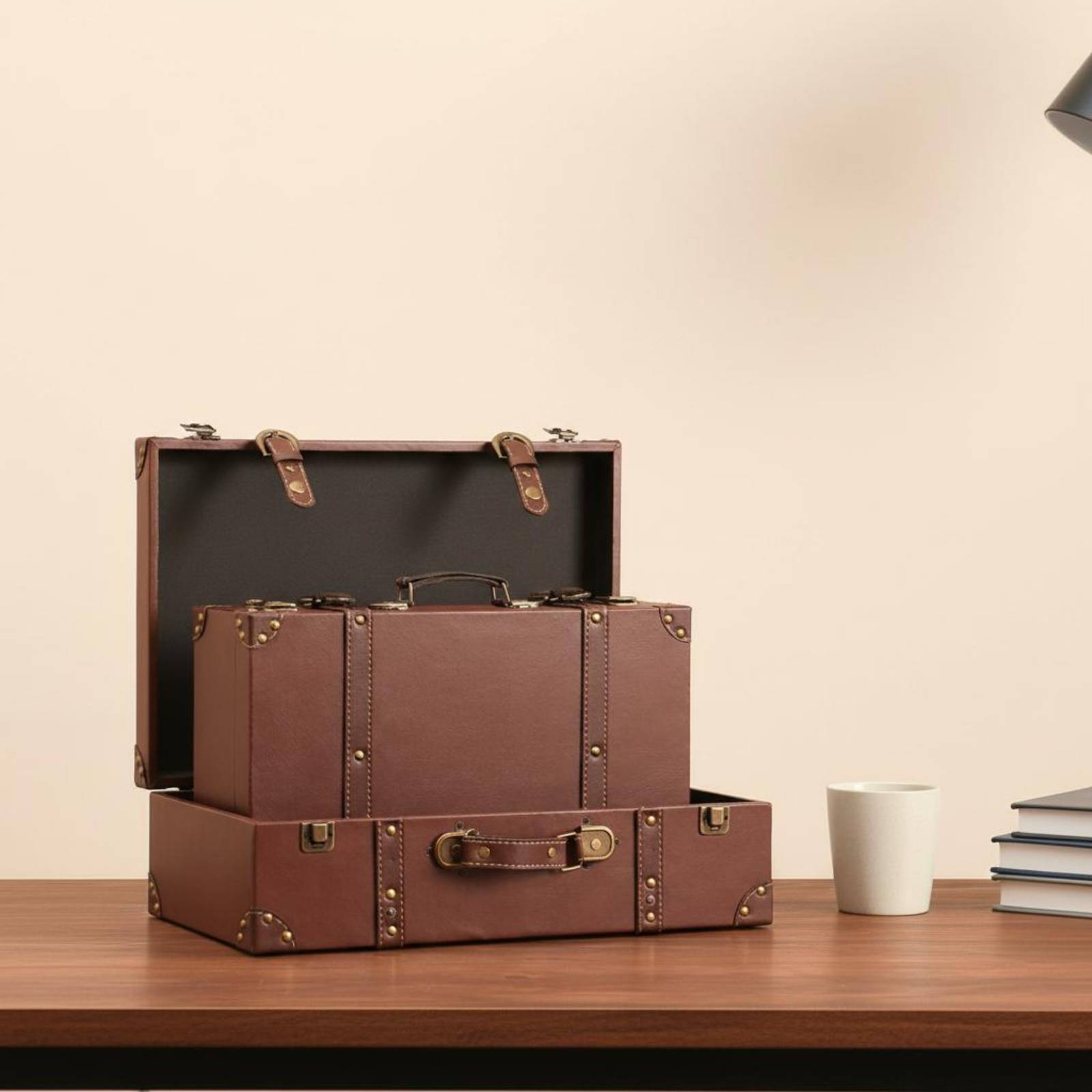 Vintage Suitcase Trunk Leather - Retro Vintage Trunk Suitcase review and price