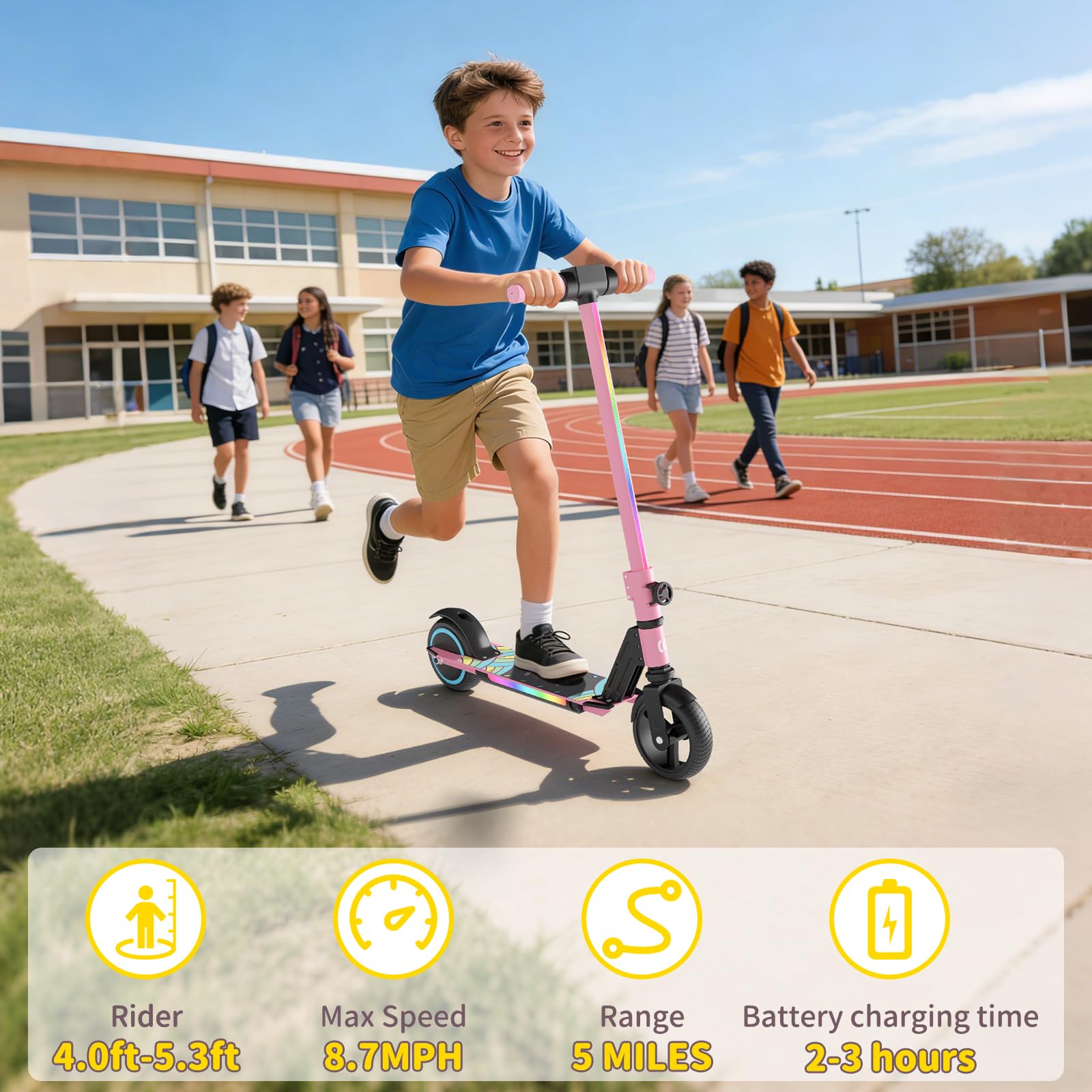 SIMATE Electric Scooter for Ki - Kids Ride On Suitcase Scooter review and price