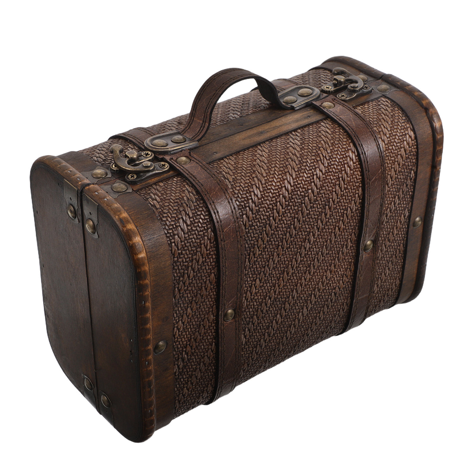 Retro Wood Storage Box Vintage - Retro Vintage Trunk Suitcase review and price