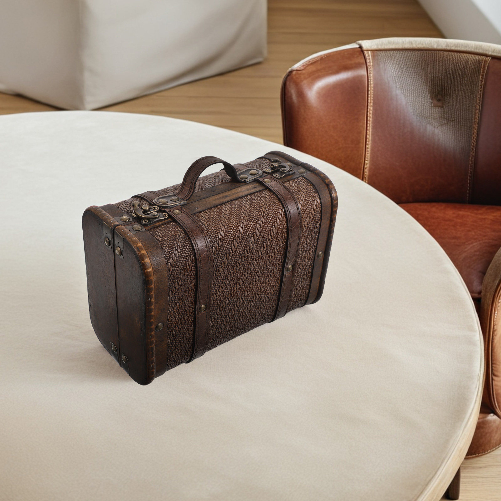 Retro Wood Storage Box Vintage - Retro Vintage Trunk Suitcase review and price