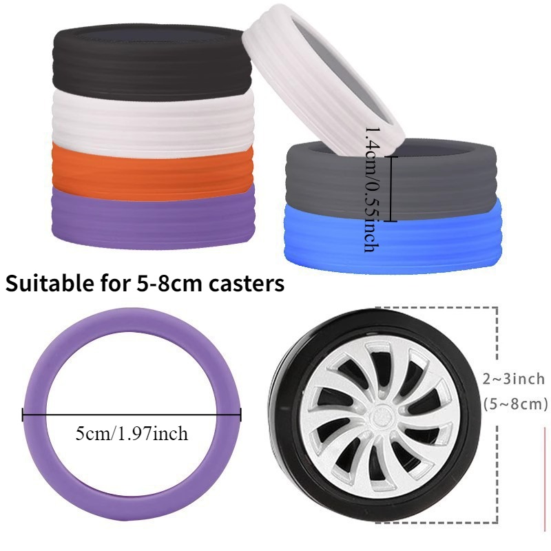 8Pcs Silent Luggage Wheel Rubb - Silent Replacement Luggage Wheels review and price