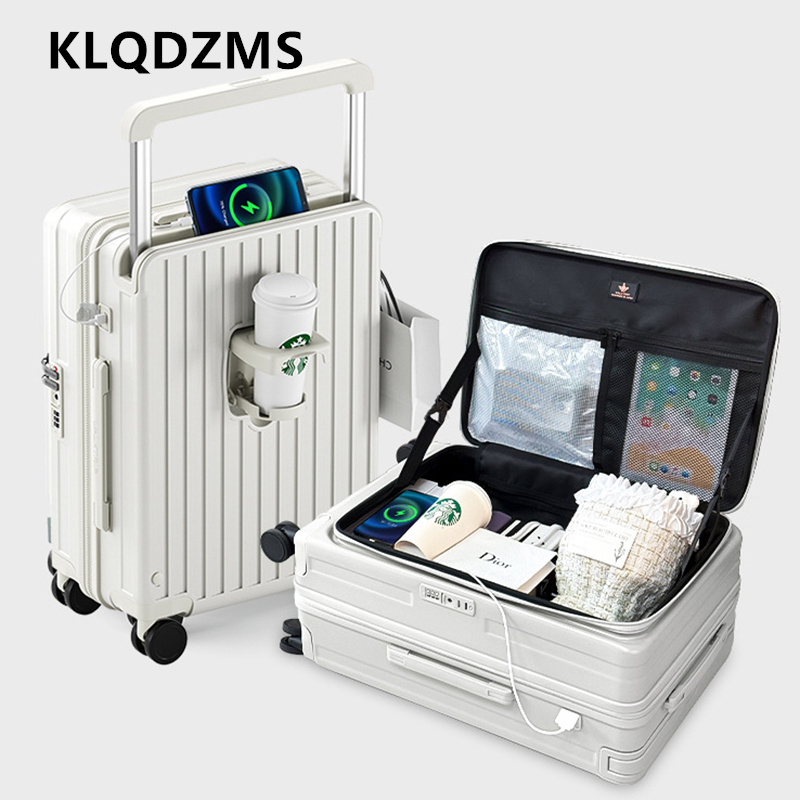 KLQDZMS Charging Suitcase Fron - Front Opening Laptop Luggage 24 Inch review and price