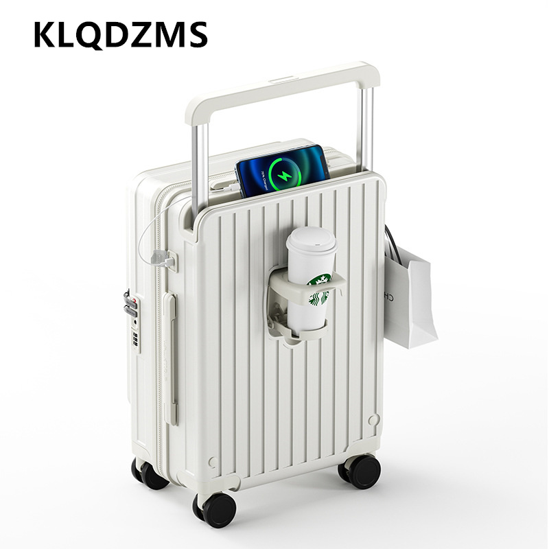 KLQDZMS Charging Suitcase Fron - Front Opening Laptop Luggage 24 Inch review and price