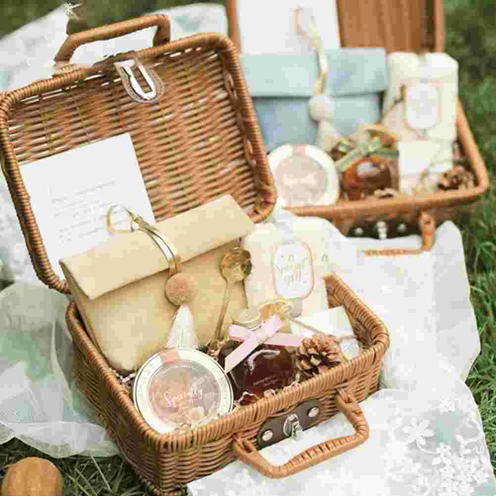 Basket Rattan Wicker Suitcase  - Retro Vintage Trunk Suitcase review and price