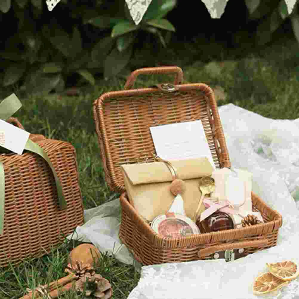 Basket Rattan Wicker Suitcase  - Retro Vintage Trunk Suitcase review and price
