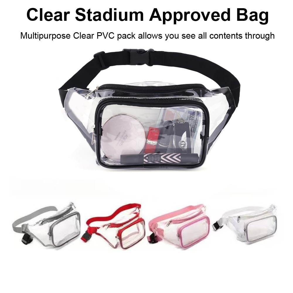 Clear Fanny Pack Transparent P - Handbags review and price