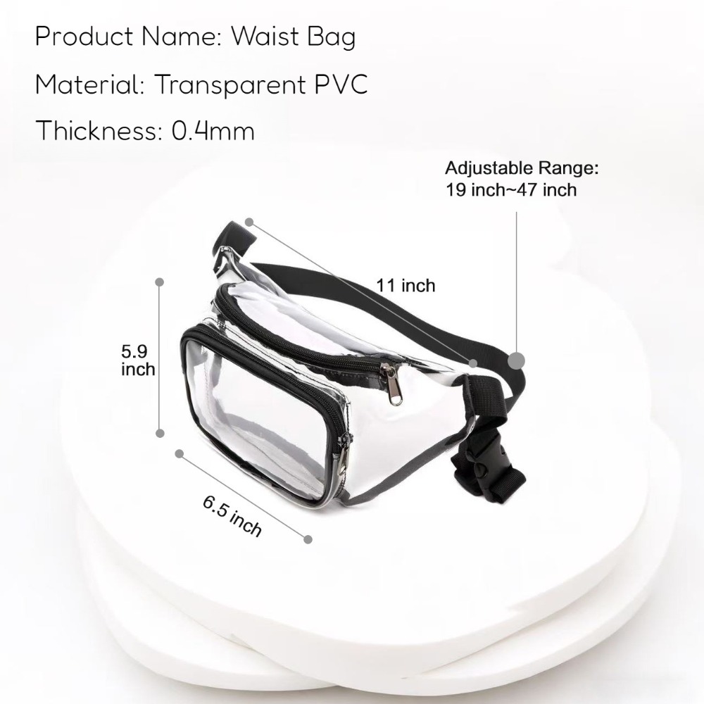 Clear Fanny Pack Transparent P - Handbags review and price