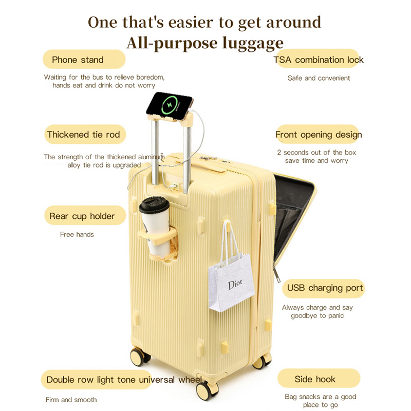 sushimu Suitcase Wide Handle T - Aluminum Frame Carry On Luggage review and price