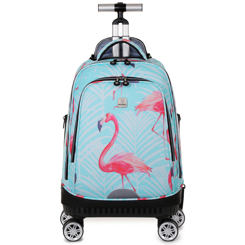 Rolling Backpack with Spinner  - Foldable Rolling Luggage Bag review and price